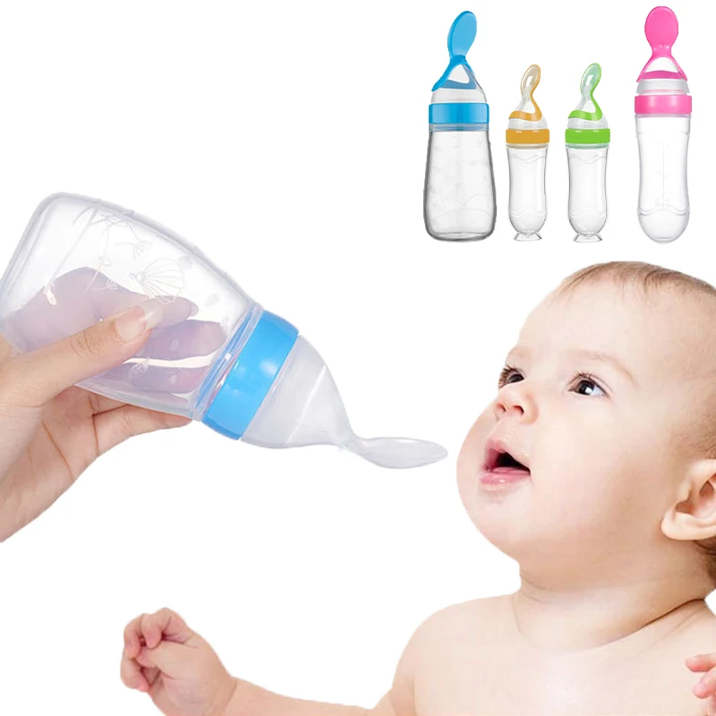 Baby Food Bites - Безопасная бутылочка для кормления ребенка, ложка,
