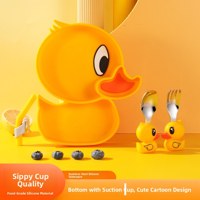 Набор детской посуды из силико – обзор и цена Baby Food Yellow
