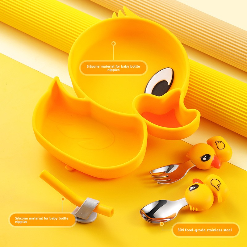 Набор детской посуды из силико – обзор и цена Baby Food Yellow