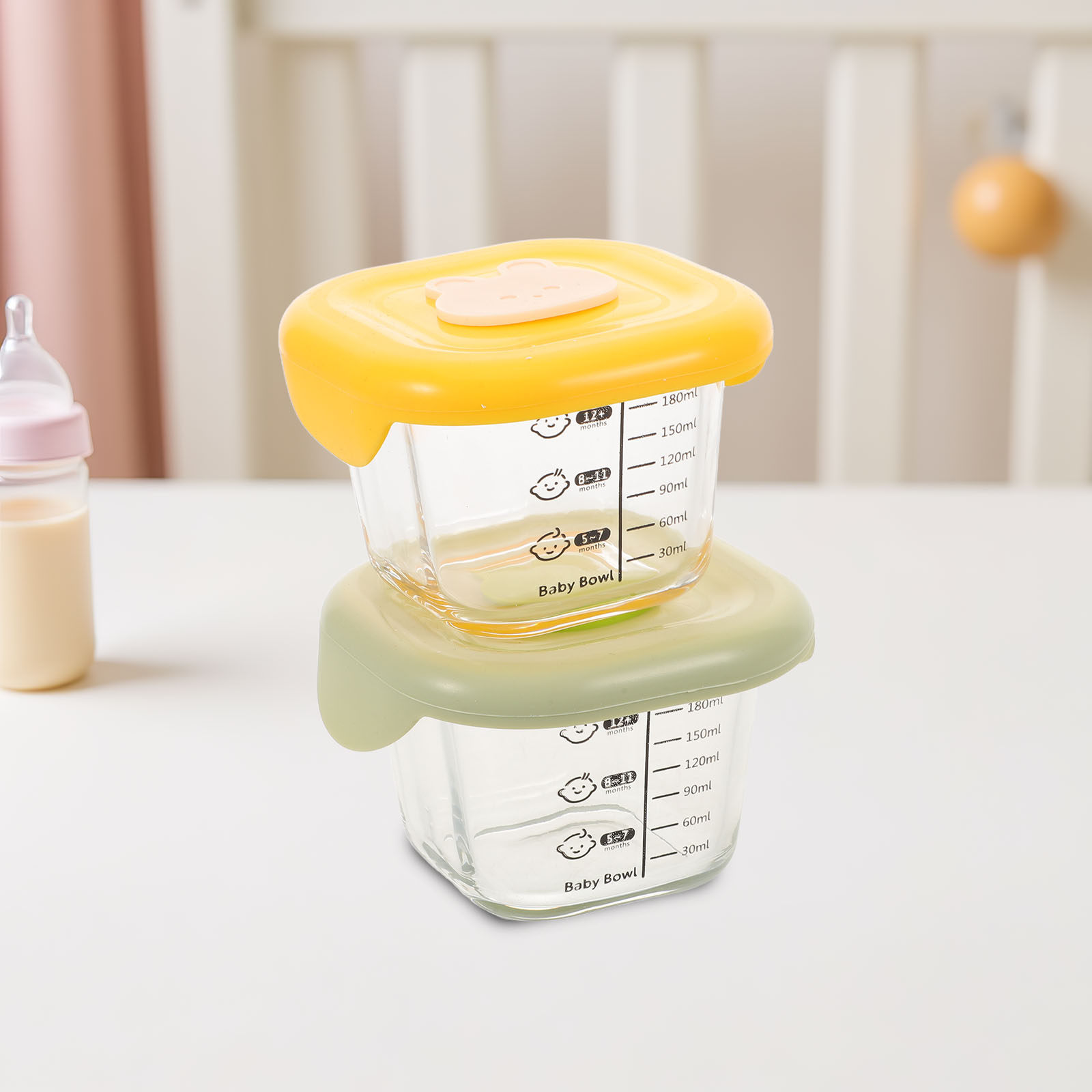 Набор из 2 контейнеров для дет – обзор и цена Baby Food Yellow