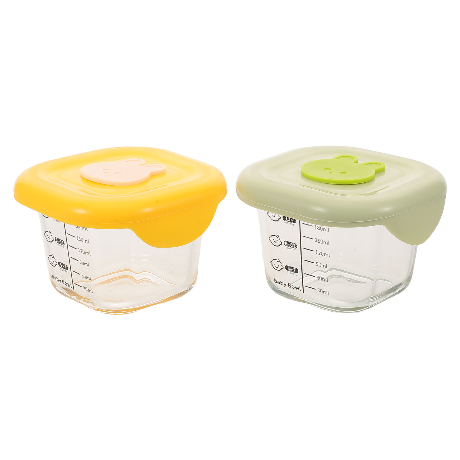 Набор из 2 контейнеров для дет – обзор и цена Baby Food Yellow